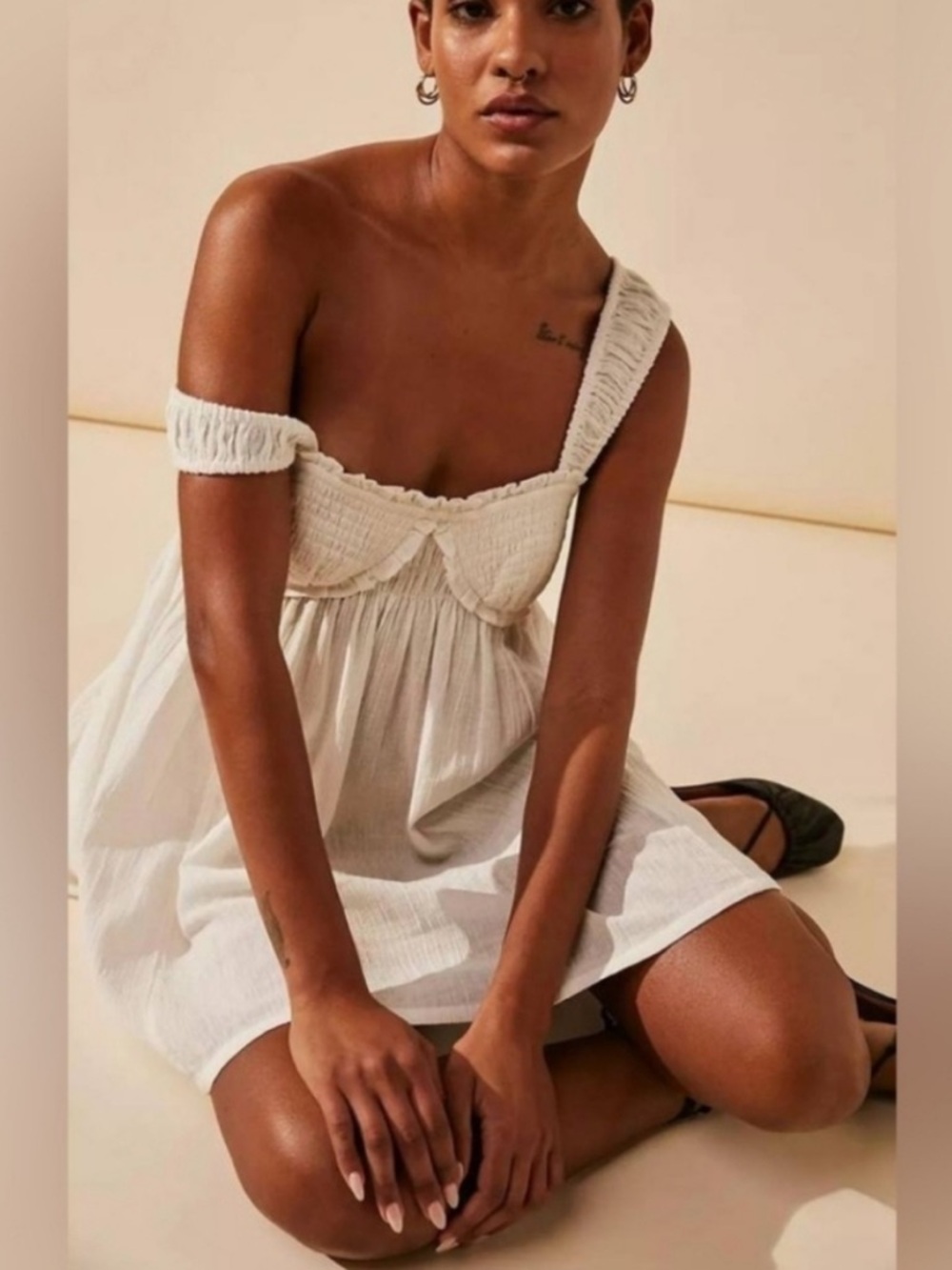 Free People White Mini Dress - Picture 2 of 14